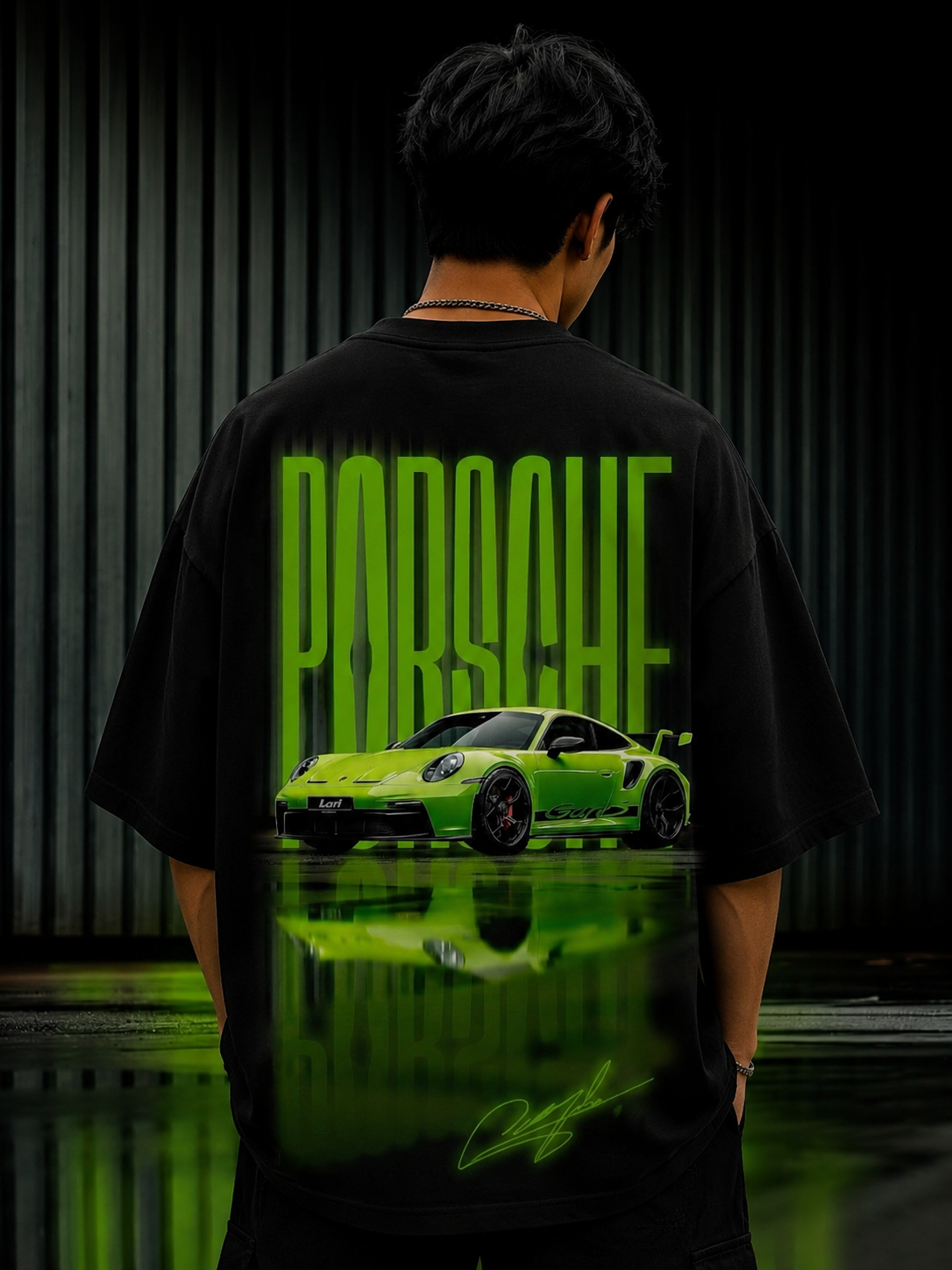 Neon Drift Oversized T-Shirt Inspired