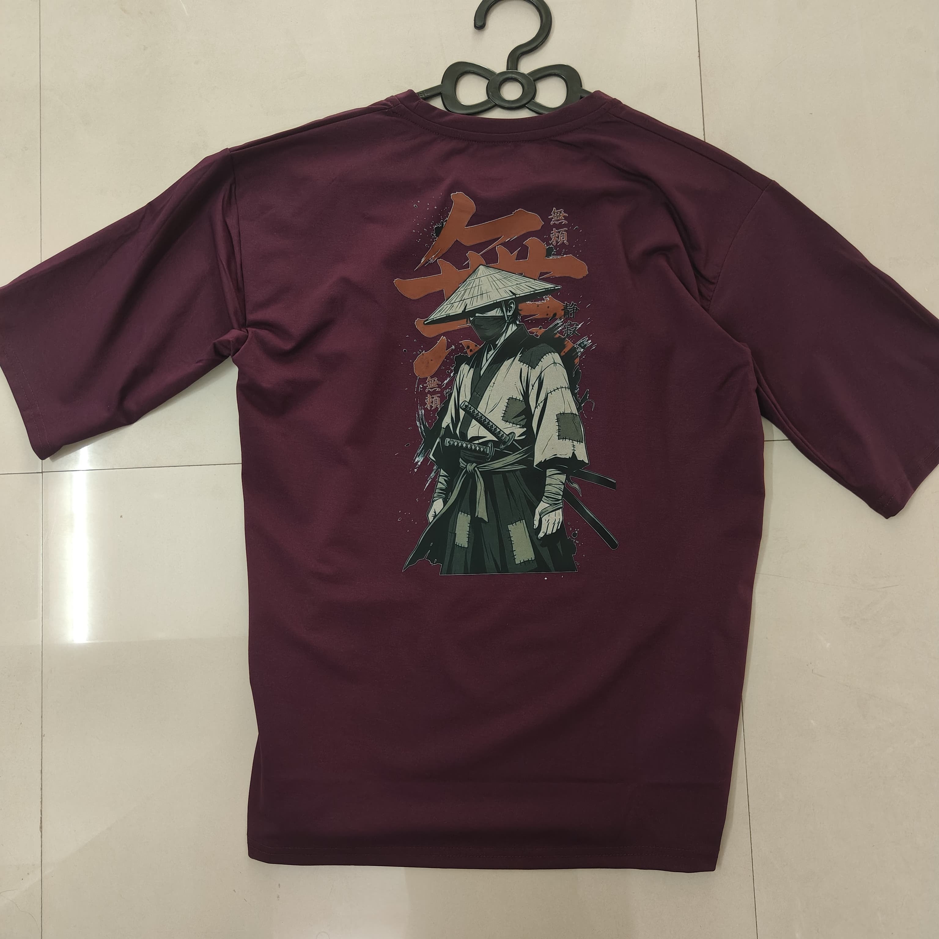 Purple print lycra 200gsm cotton