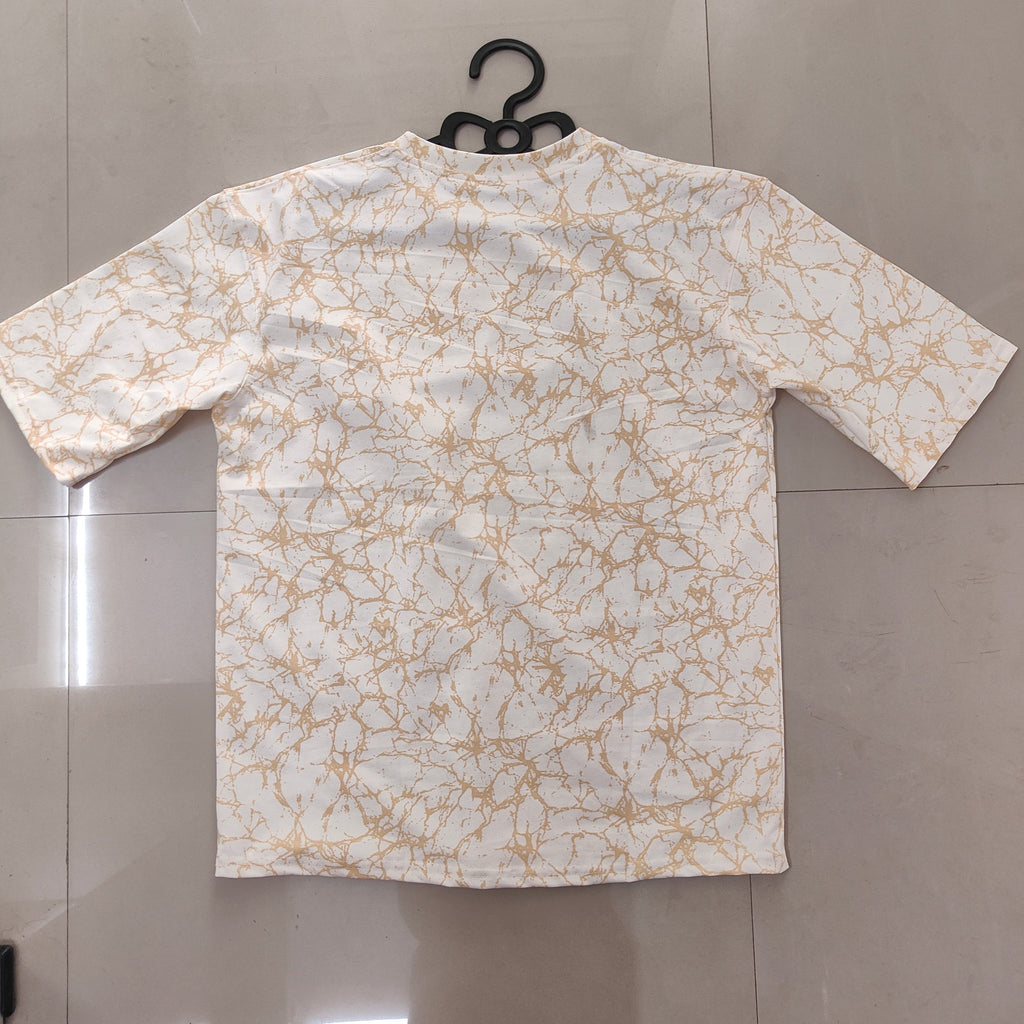 Printed Cotton Lycra 210gsm white